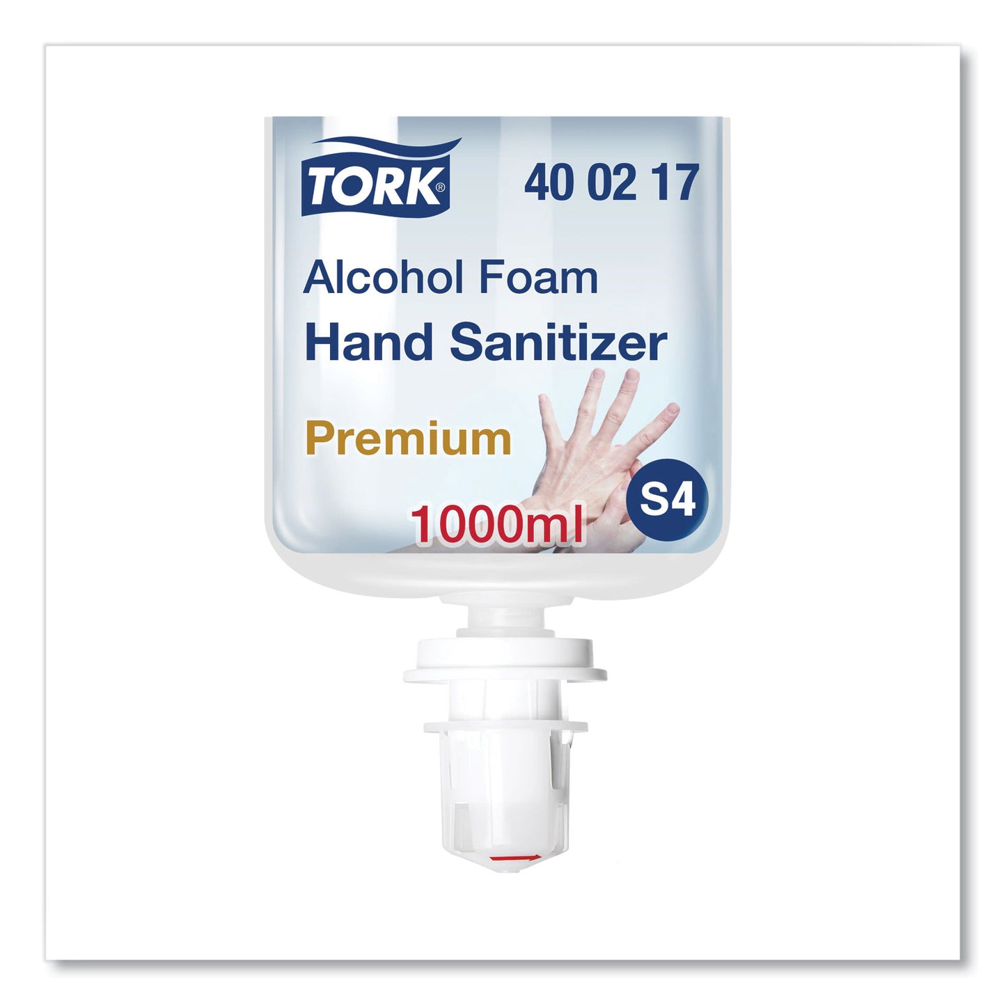 Tork Premium Alcohol Foam Hand Sanitizer, 1 L Bottle, Unscented, 6/Carton (400217)