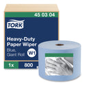 Tork Heavy-Duty Paper Wiper, 1-Ply, 11.1" x 800 ft, Blue (450304)