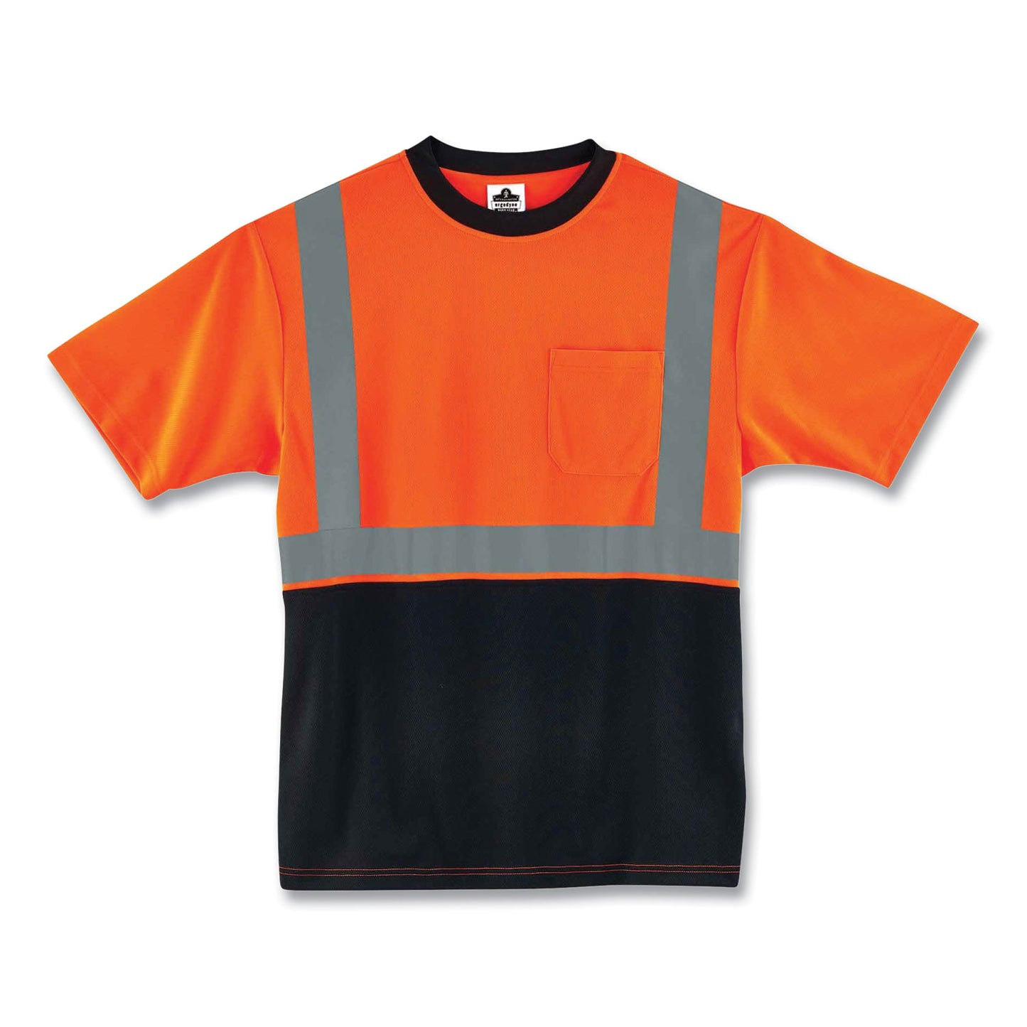 ergodyne GloWear 8289BK Class 2 Hi-Vis T-Shirt with Black Bottom, X-Large, Orange (22515)