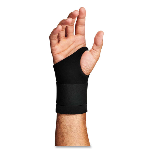 ergodyne ProFlex 670 Ambidextrous Single Strap Wrist Support, Large, Fits Left/Right Hand, Black (16614)