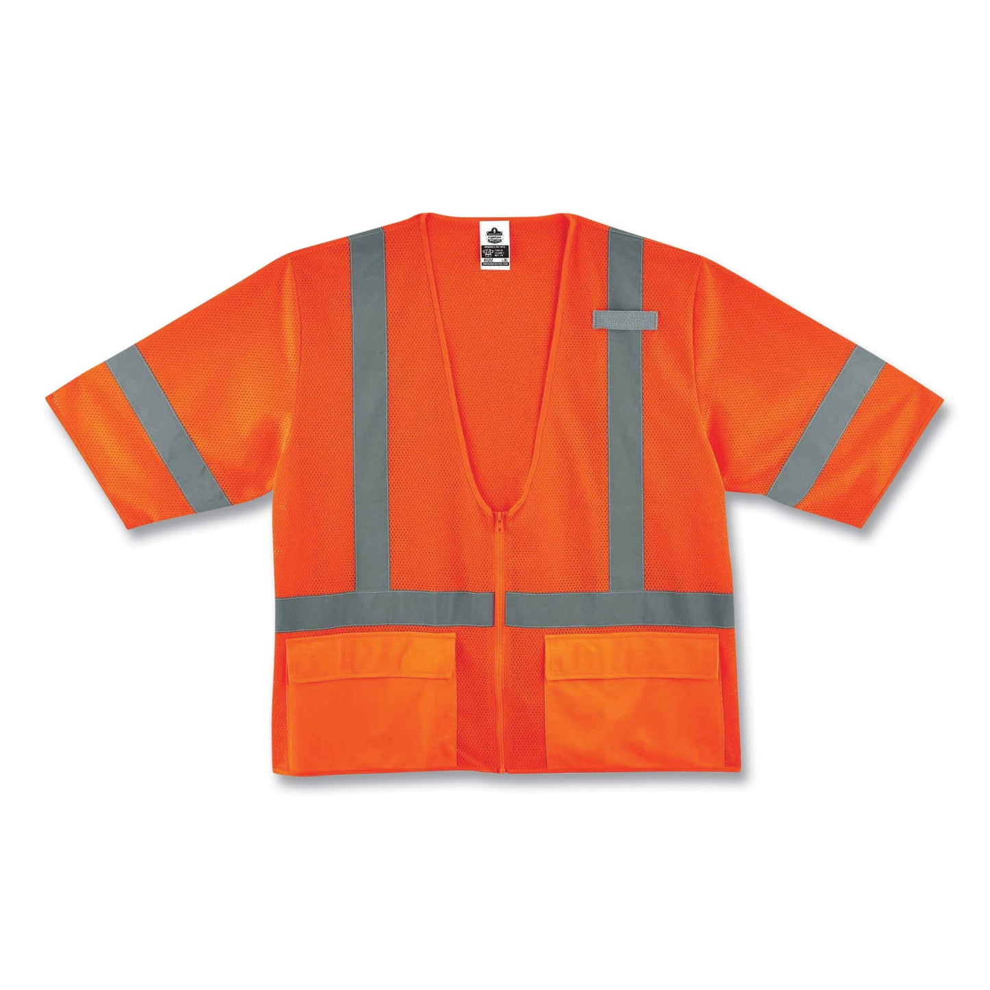 ergodyne GloWear 8320Z Class 3 Standard Zipper Vest, Polyester, 4X-Large/5X-Large, Orange (22119)