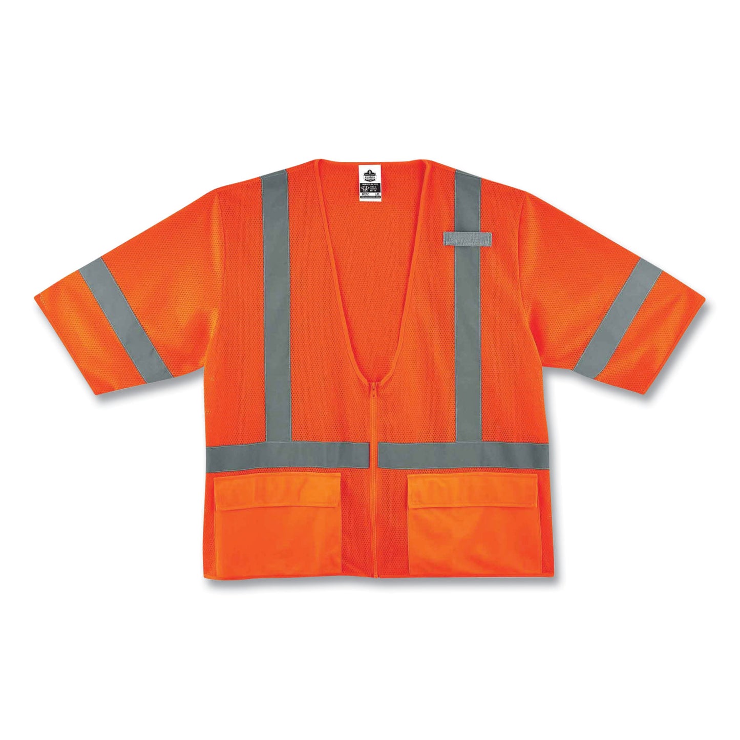 ergodyne GloWear 8320Z Class 3 Standard Zipper Vest, Polyester, 2X-Large/3X-Large, Orange (22117)