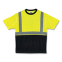 ergodyne GloWear 8289BK Class 2 Hi-Vis T-Shirt with Black Bottom, 2X-Large, Lime (22506)