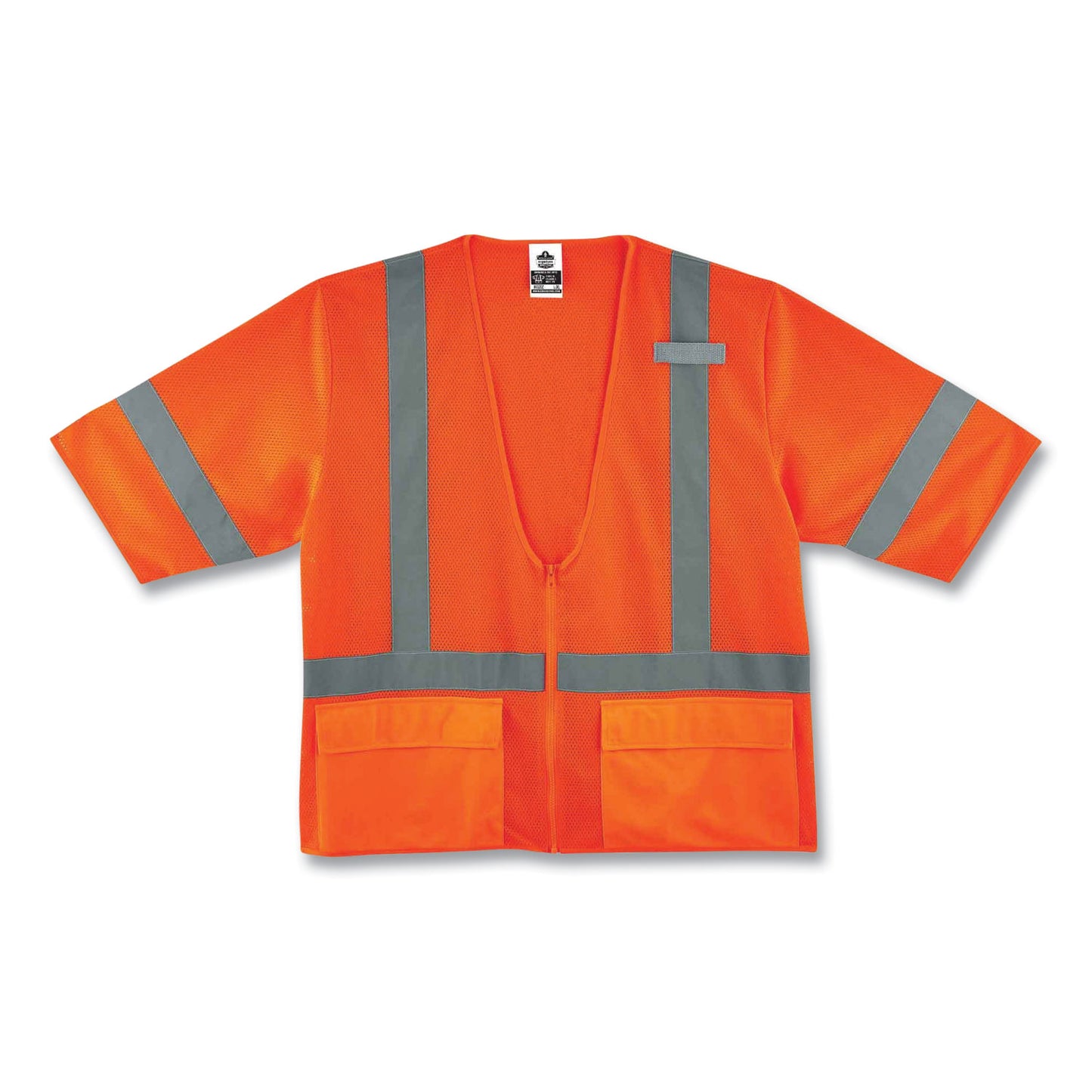 ergodyne GloWear 8320Z Class 3 Standard Zipper Vest, Polyester, Small/Medium, Orange (22113)