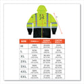 ergodyne GloWear 8372 ZipUp HiVis Class 3 Zip Hooded Sweatshirt with Black Bottom, Polar Fleece, Lime, Medium (21843)