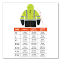 ergodyne GloWear 8373 Hi-Vis Class 3 Hooded Sweatshirt with Black Bottom, Polar Fleece, Lime, Large (21884)