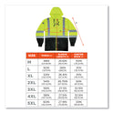 ergodyne GloWear 8372 ZipUp HiVis Class 3 Zip Hooded Sweatshirt with Black Bottom, Polar Fleece, Lime, X-Large (21845)