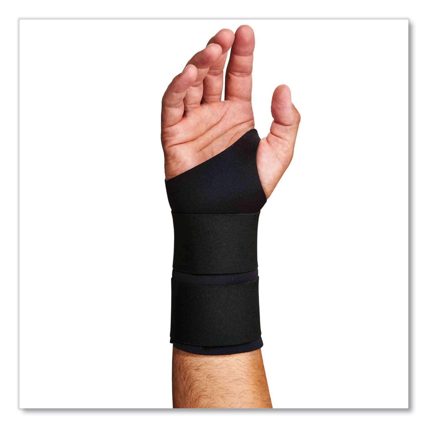 ergodyne ProFlex 675 Ambidextrous Double Strap Wrist Support, Small, Fits Left Hand/Right Hand, Black (16622)