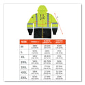 ergodyne GloWear 8372 ZipUp HiVis Class 3 Zip Hooded Sweatshirt with Black Bottom, Polar Fleece, Lime, 2X-Large (21846)