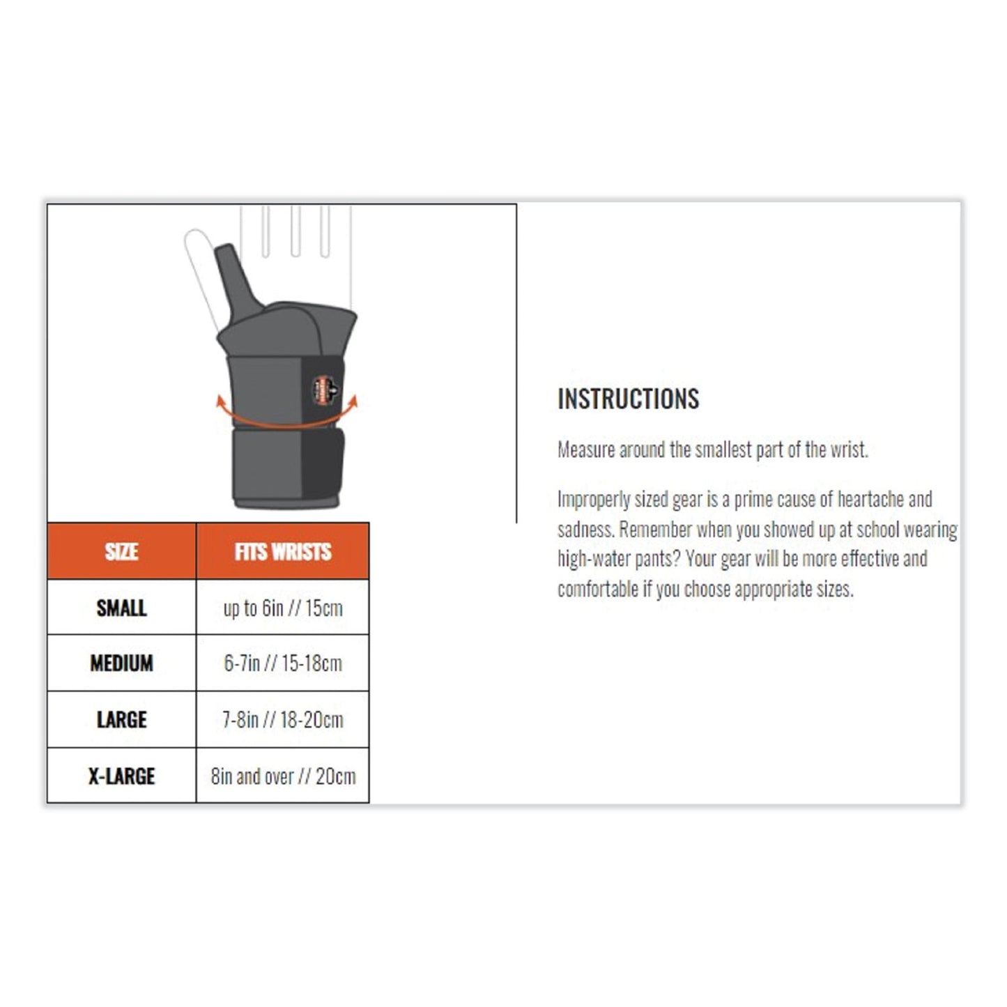 ergodyne ProFlex 670 Ambidextrous Single Strap Wrist Support, Small, Fits Left Hand/Right Hand, Black (16612)