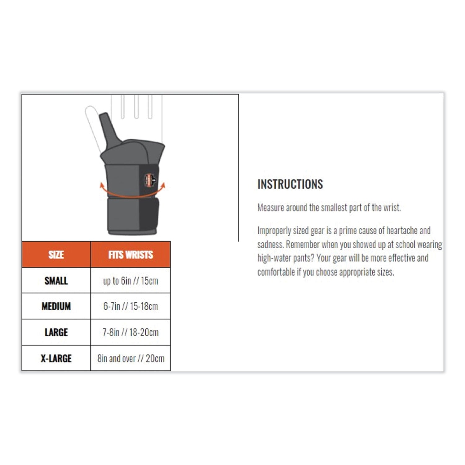 ergodyne ProFlex 670 Ambidextrous Single Strap Wrist Support, Small, Fits Left Hand/Right Hand, Black (16612)