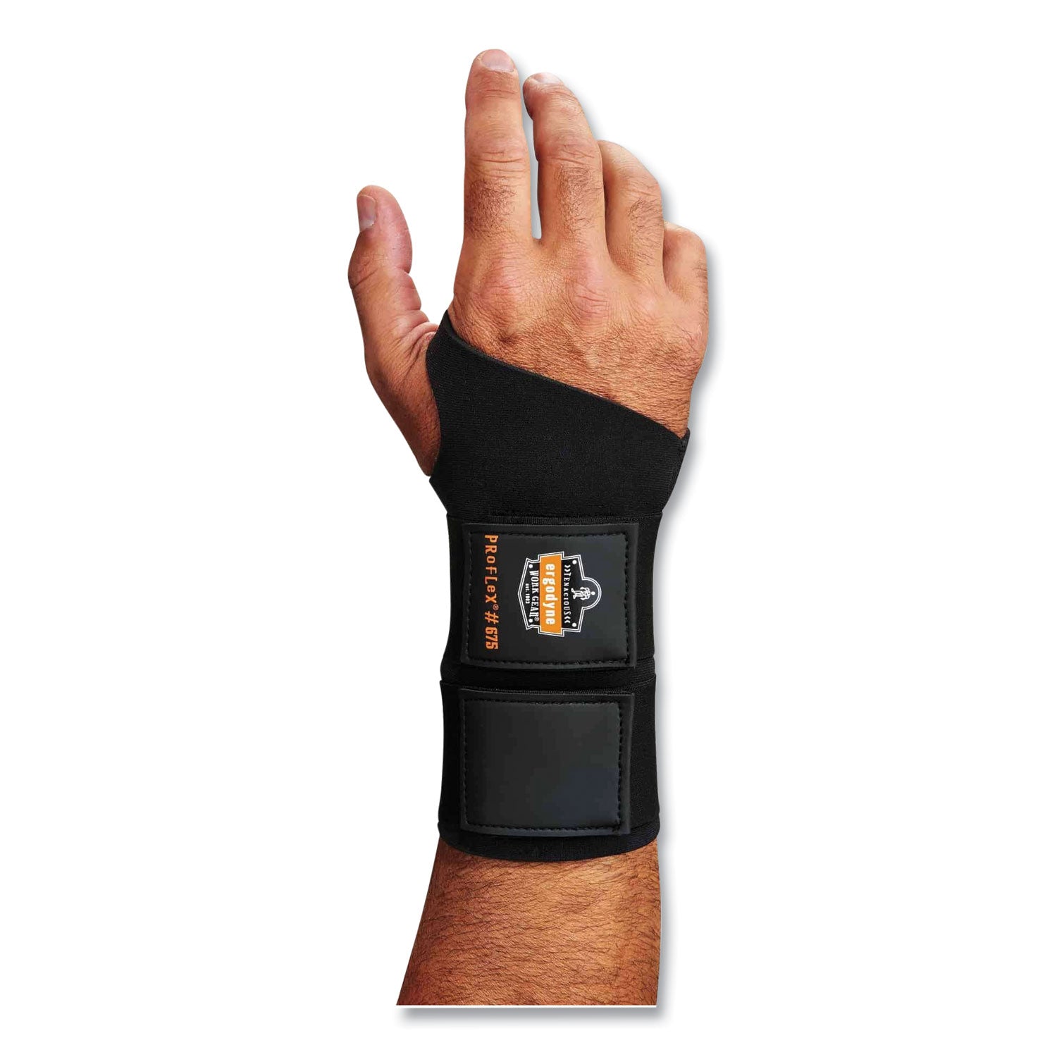 ergodyne ProFlex 675 Ambidextrous Double Strap Wrist Support, Small, Fits Left Hand/Right Hand, Black (16622)