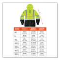 ergodyne GloWear 8373 Hi-Vis Class 3 Hooded Sweatshirt with Black Bottom, Polar Fleece, Lime, 4X-Large (21888)