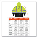 ergodyne GloWear 8372 ZipUp HiVis Class 3 Zip Hooded Sweatshirt with Black Bottom, Polar Fleece, Lime, Large (21844)