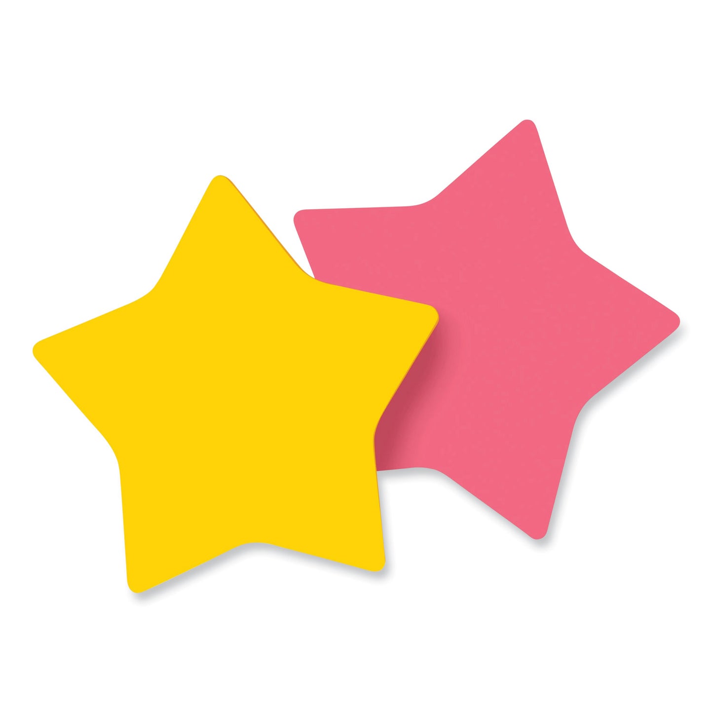 Post-it Die-Cut Star Shaped Notepads, 2.6" x 2.6", Assorted Colors, 75 Sheets/Pad, 2 Pads/Pack (70005114114)