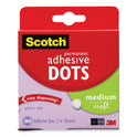 Scotch Mounting Adhesive Dots, 0.3" dia, Transparent, 300/Pack (70005077485)