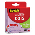 Scotch Mounting Adhesive Dots, 0.3" dia, Transparent, 300/Pack (70005077485)