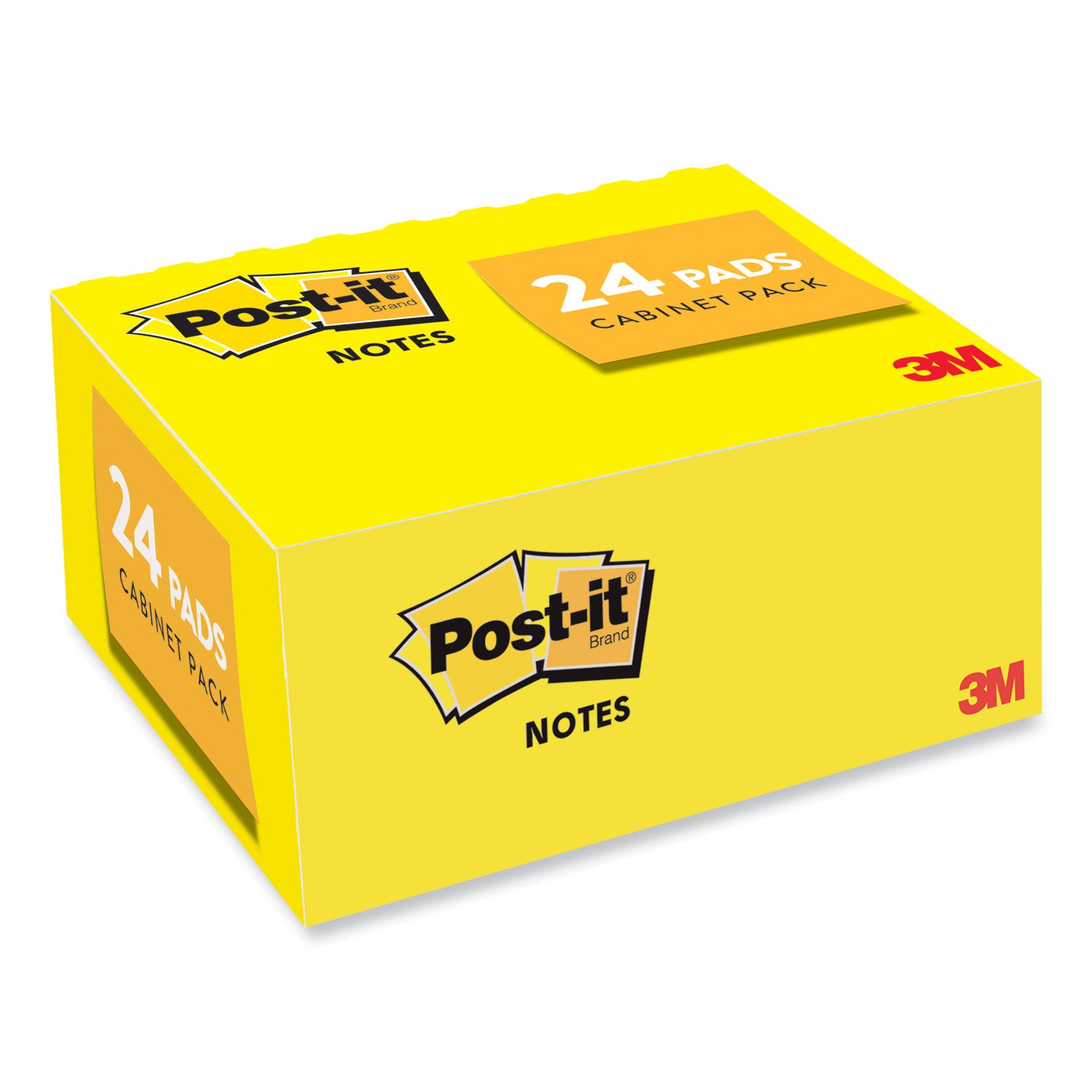 Post-it Original Pads in Canary Yellow, Value Pack, 1.38" x 1.88", 100 Sheets/Pad, 24 Pads/Pack (65324VAD)