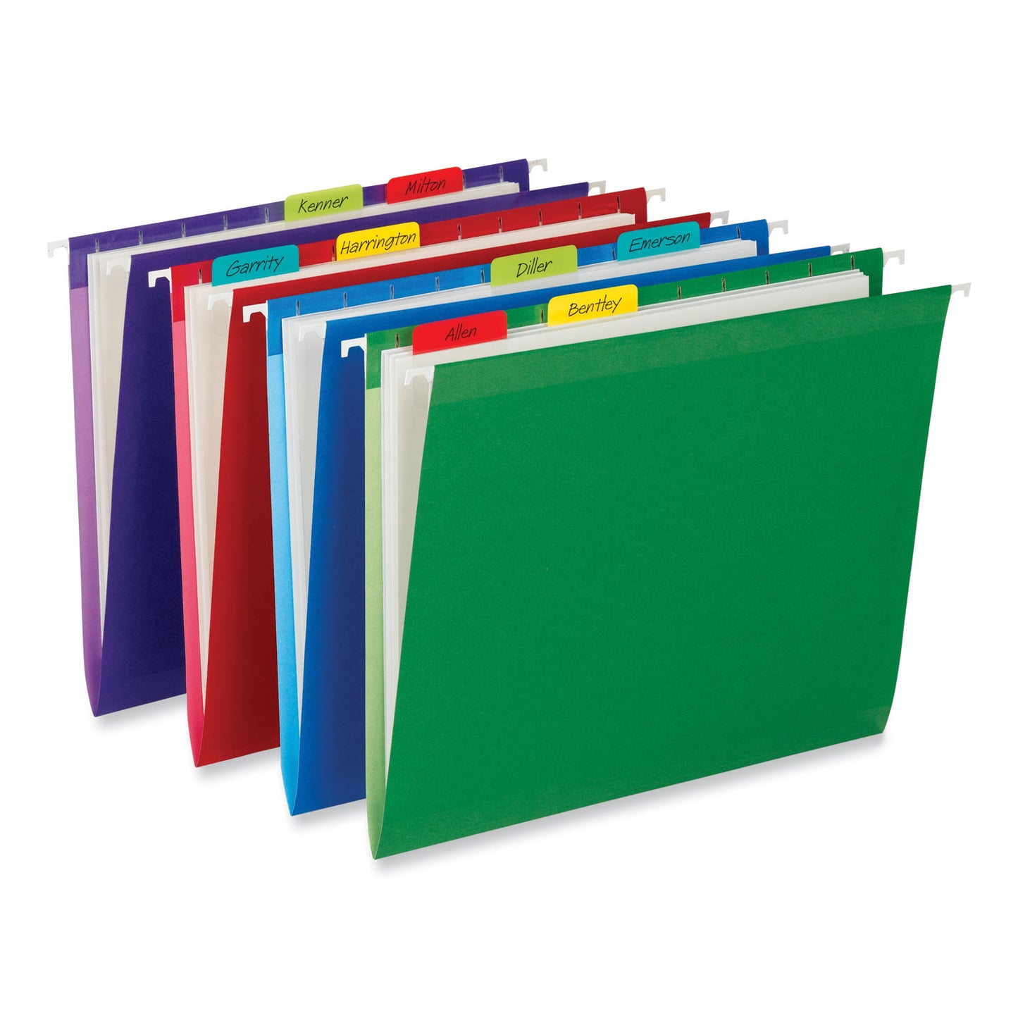 Post-it 1" Plain Solid Color Tabs, 1/5-Cut, Assorted Colors, 1" Wide, 66/Pack (686GBR)