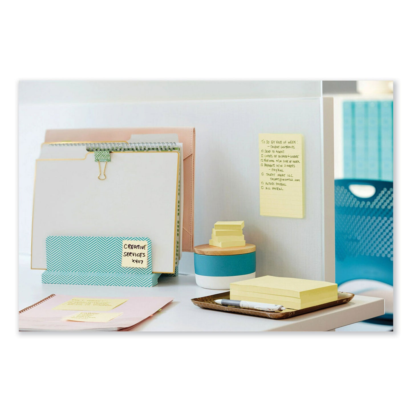 Post-it Original Pads in Canary Yellow, 3" x 5", 100 Sheets/Pad, 12 Pads/Pack (655YW)