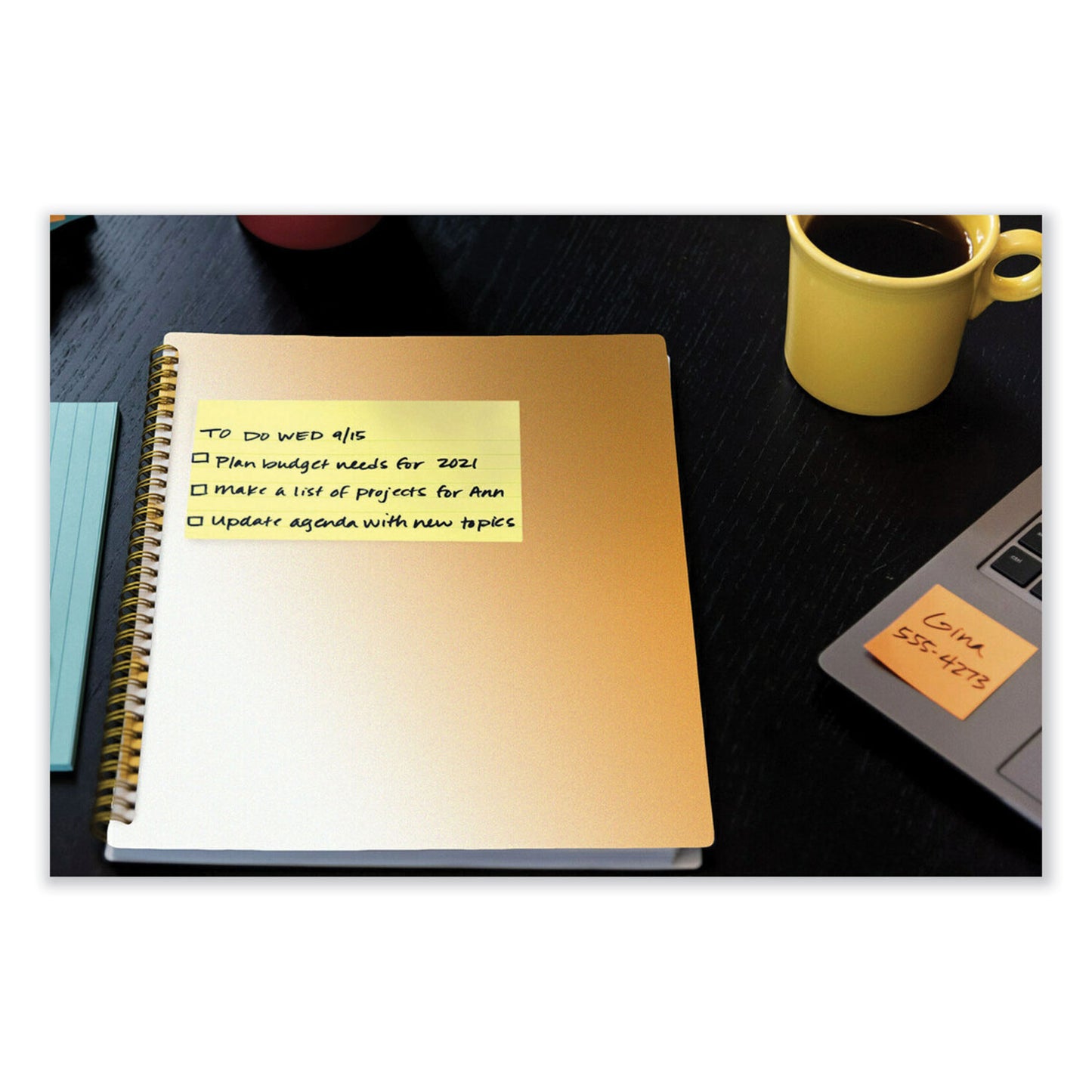 Post-it Original Pads in Canary Yellow, 3" x 5", 100 Sheets/Pad, 12 Pads/Pack (655YW)