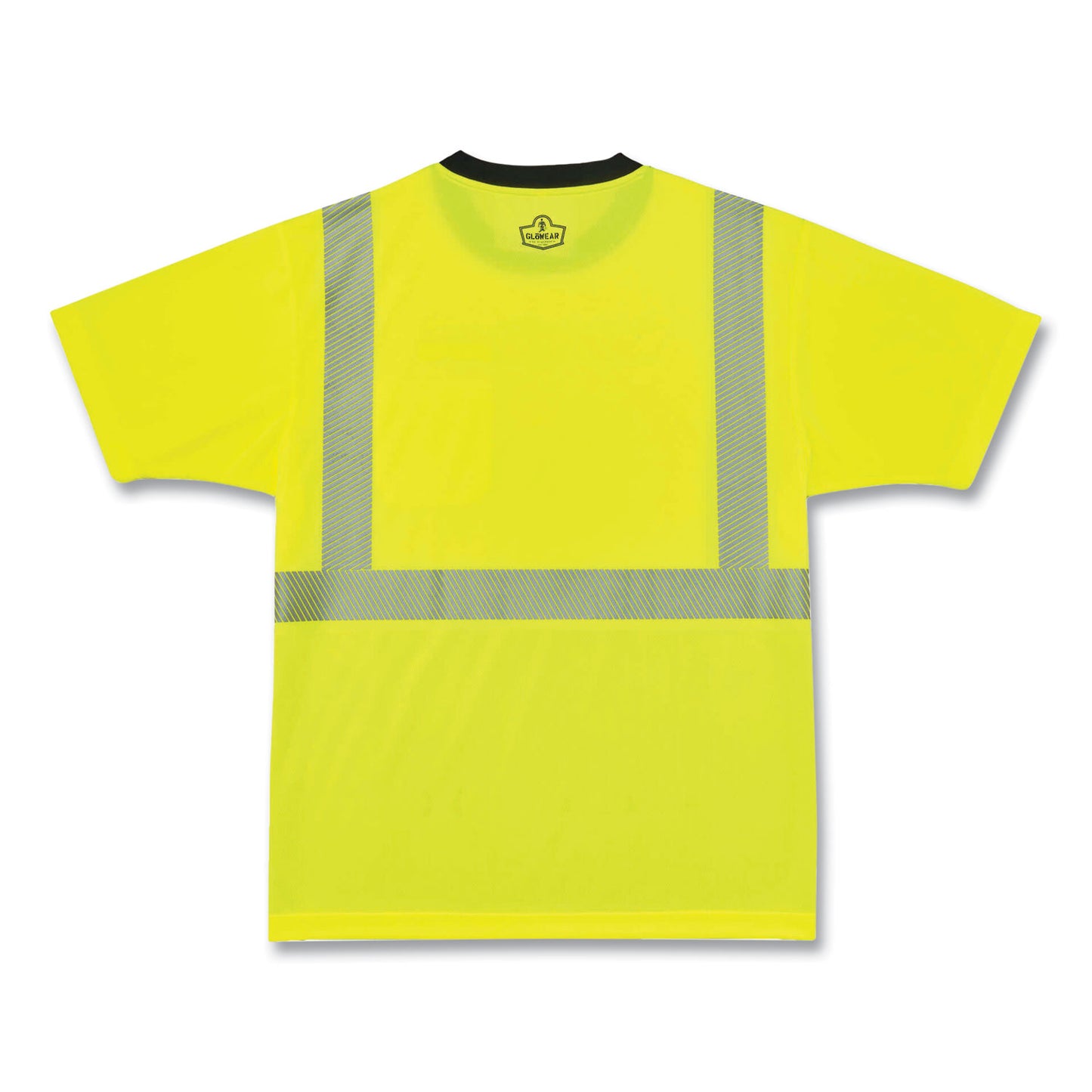 ergodyne GloWear 8280BK Class 2 Performance T-Shirt with Black Bottom, Polyester, Small, Lime (22532)