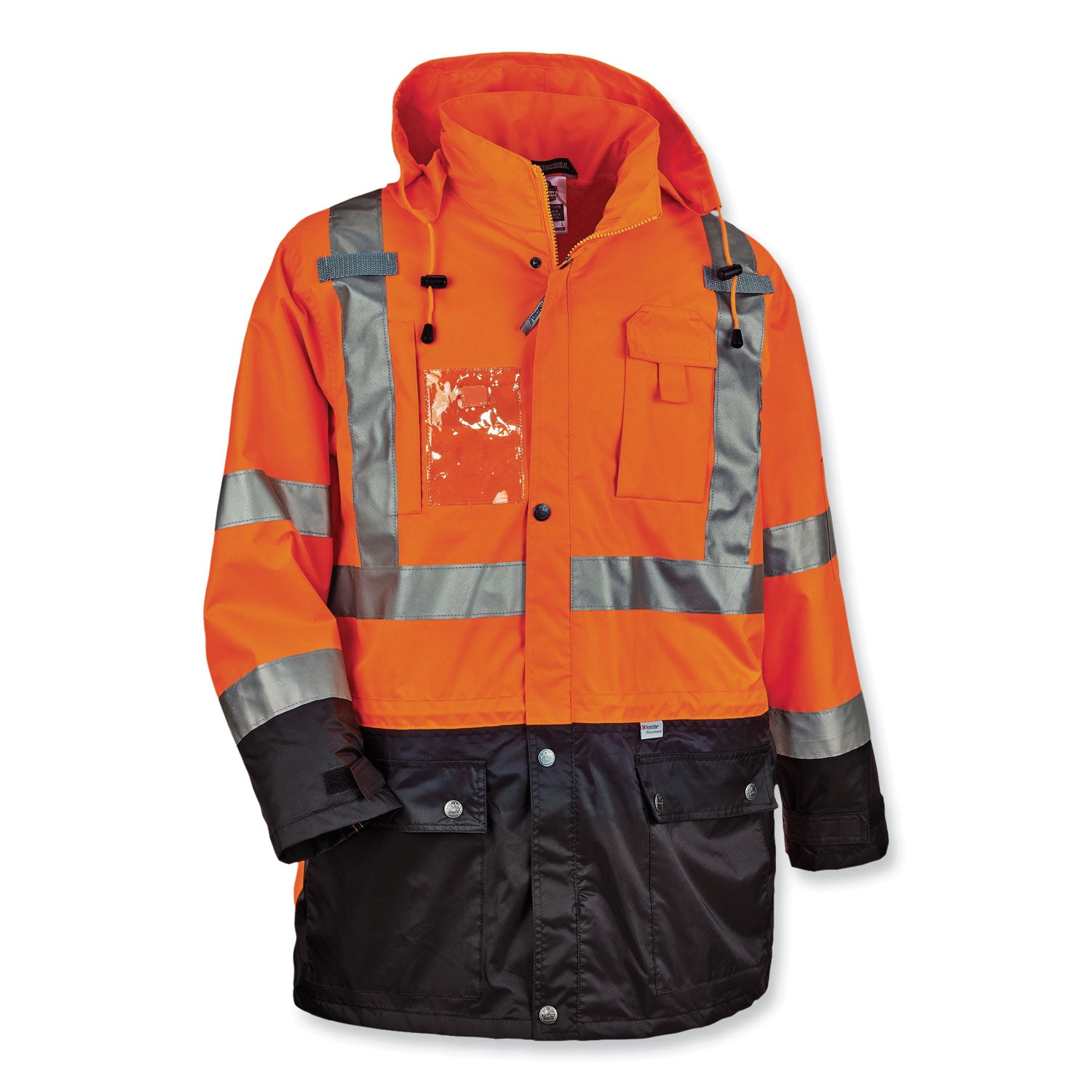 ergodyne GloWear 8386 Class 3 Hi-Vis Outer Shell Jacket, Polyester, X-Large, Orange (25465)