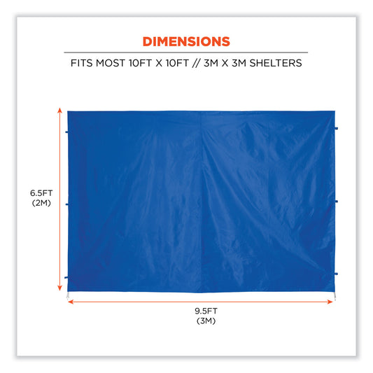 ergodyne Shax 6054 Pop-Up Tent Sidewall Kit, Single Skin, 10 ft x 10 ft, Polyester, Blue (12985)