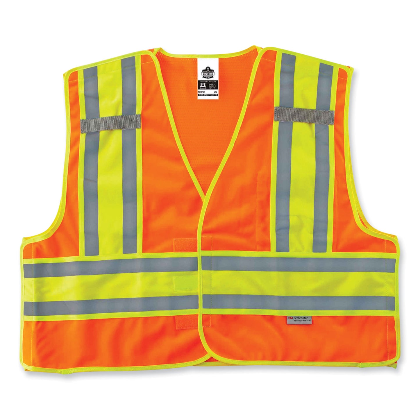 ergodyne GloWear 8245PSV Class 2 Public Safety Vest, Polyester, 2X-Large/3X-Large, Orange (23387)