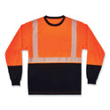 ergodyne GloWear 8281BK Class 2 Long Sleeve Shirt with Black Bottom, Polyester, Medium, Orange (22683)