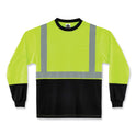 ergodyne GloWear 8291BK Type R Class 2 Black Front Long Sleeve T-Shirt, Polyester, 2X-Large, Lime (22706)