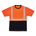 ergodyne GloWear 8280BK Class 2 Performance T-Shirt with Black Bottom, Polyester, 4X-Large, Orange (22588)