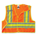 ergodyne GloWear 8245PSV Class 2 Public Safety Vest, Polyester, 4X-Large/5X-Large, Orange (23389)