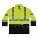 ergodyne GloWear 8386 Class 3 Hi-Vis Outer Shell Jacket, Polyester, 5X-Large, Lime (25379)