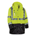 ergodyne GloWear 8386 Class 3 Hi-Vis Outer Shell Jacket, Polyester, Medium, Lime (25373)