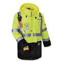 ergodyne GloWear 8386 Class 3 Hi-Vis Outer Shell Jacket, Polyester, Large, Lime (25374)