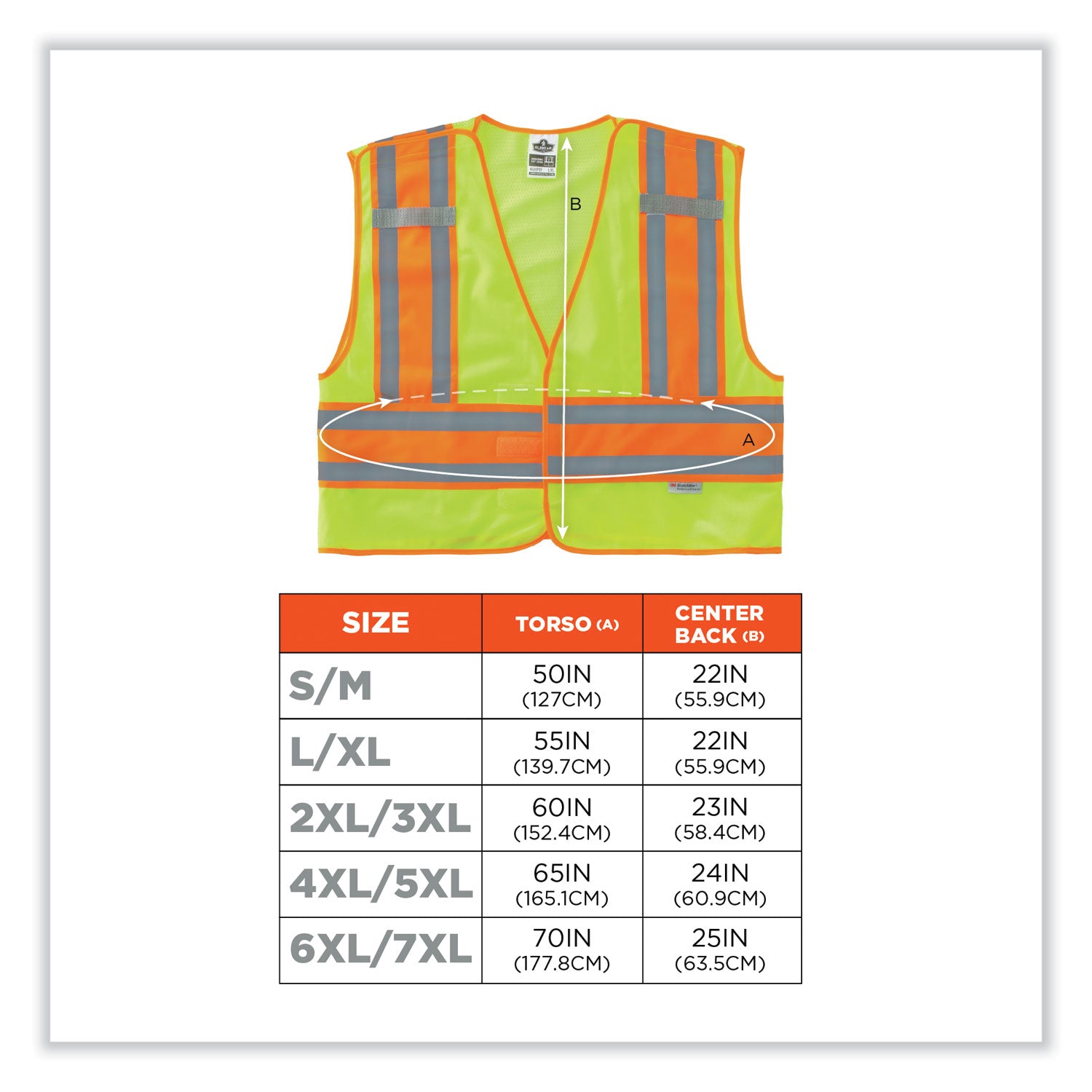 ergodyne GloWear 8245PSV Class 2 Public Safety Vest, Polyester, 2X-Large/3X-Large, Lime (23397)