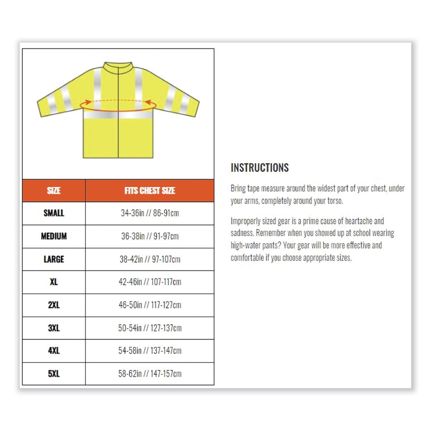 ergodyne GloWear 8386 Class 3 Hi-Vis Outer Shell Jacket, Polyester, Medium, Orange (25463)