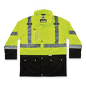 ergodyne GloWear 8386 Class 3 Hi-Vis Outer Shell Jacket, Polyester, Large, Lime (25374)