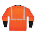 ergodyne GloWear 8281BK Class 2 Long Sleeve Shirt with Black Bottom, Polyester, 4X-Large, Orange (22688)