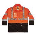 ergodyne GloWear 8386 Class 3 Hi-Vis Outer Shell Jacket, Polyester, Medium, Orange (25463)