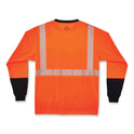 ergodyne GloWear 8281BK Class 2 Long Sleeve Shirt with Black Bottom, Polyester, 5X-Large, Orange (22689)