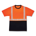 ergodyne GloWear 8280BK Class 2 Performance T-Shirt with Black Bottom, Polyester, 3X-Large, Orange (22587)