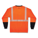 ergodyne GloWear 8281BK Class 2 Long Sleeve Shirt with Black Bottom, Polyester, Medium, Orange (22683)