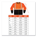 ergodyne GloWear 8281BK Class 2 Long Sleeve Shirt with Black Bottom, Polyester, 2X-Large, Orange (22686)