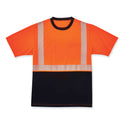 ergodyne GloWear 8280BK Class 2 Performance T-Shirt with Black Bottom, Polyester, X-Large, Orange (22585)