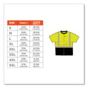 ergodyne GloWear 8280BK Class 2 Performance T-Shirt with Black Bottom, Polyester, 2X-Large, Lime (22536)