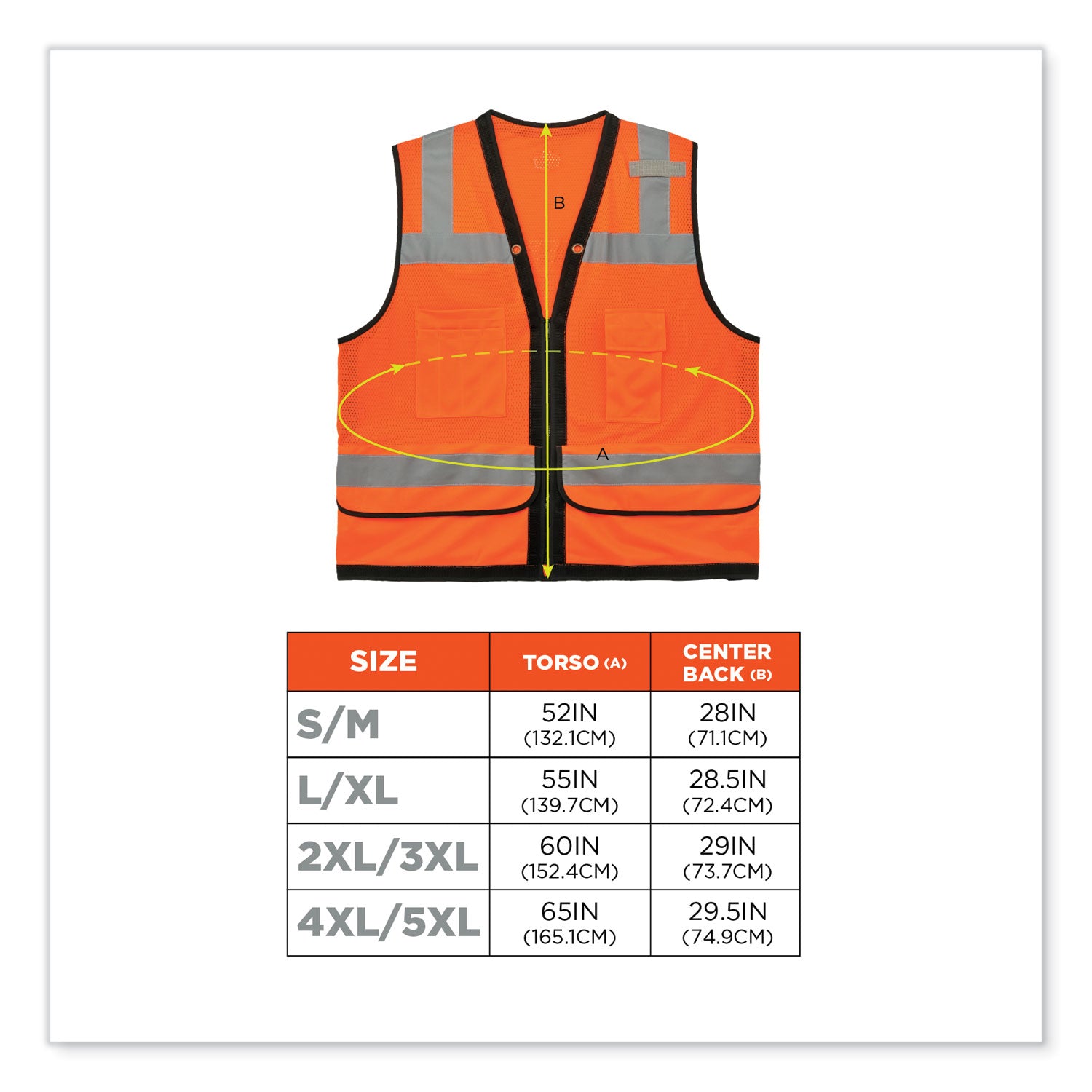 ergodyne GloWear 8253HDZ Class 2 Heavy-Duty Mesh Surveyors Vest, Polyester, Small/Medium, Orange (23313)