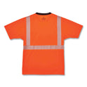 ergodyne GloWear 8280BK Class 2 Performance T-Shirt with Black Bottom, Polyester, X-Large, Orange (22585)