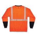 ergodyne GloWear 8281BK Class 2 Long Sleeve Shirt with Black Bottom, Polyester, Large, Orange (22684)